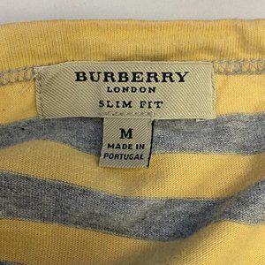 Burberry  t-shirt slim fit yellow striped , size M